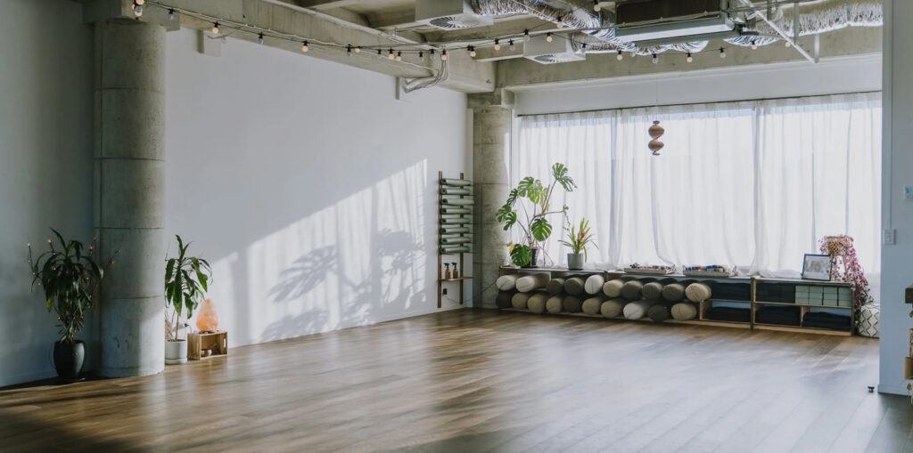 interior of a yoga studio